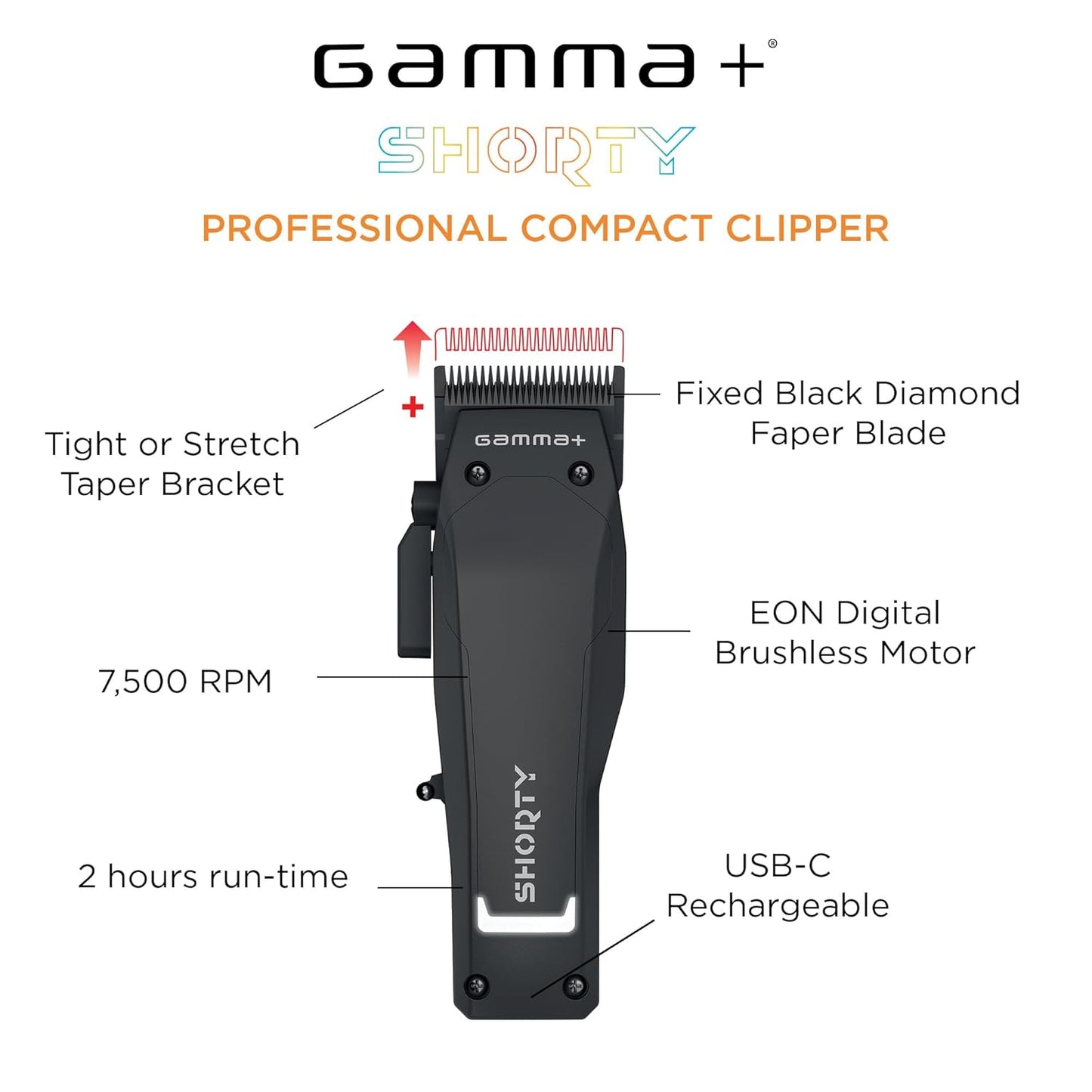 GAMMA+ Shorty Professional Compact Hair Clipper (PRE ORDER)