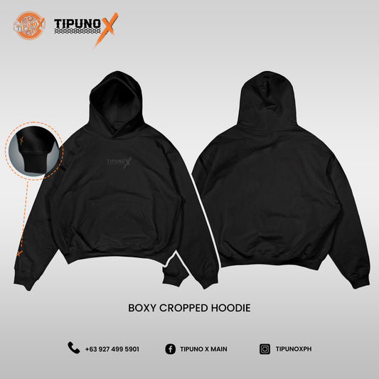 Boxy Crop Hoodie Uno