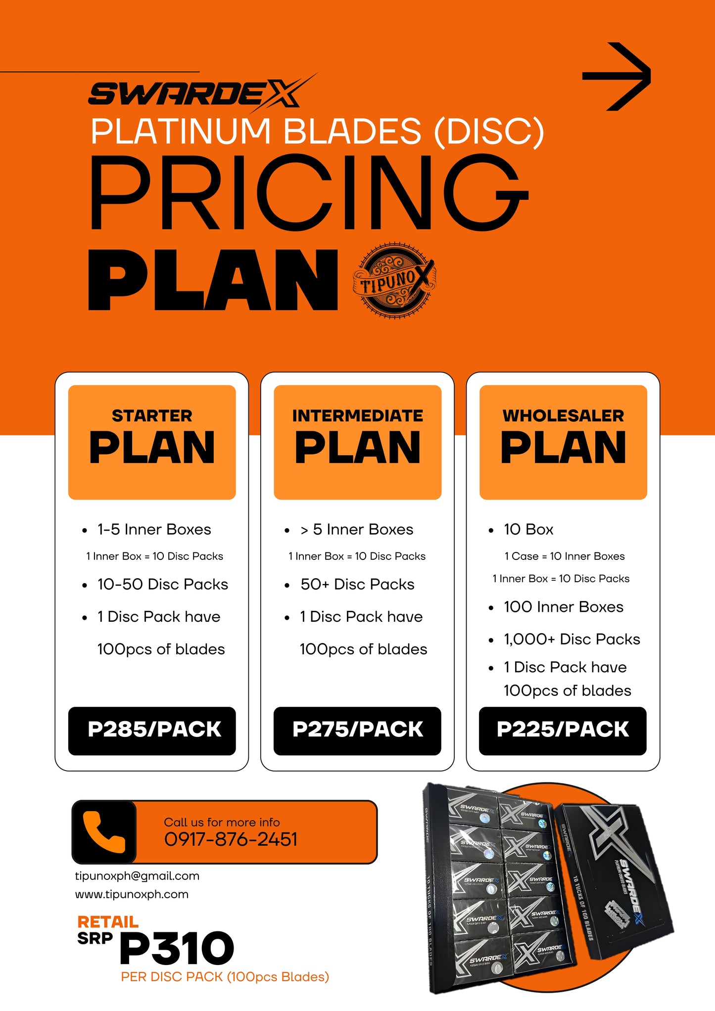 SWARDEX Doube Edge Platinum Steel Blade (Disc Pack)