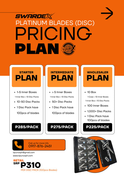 SWARDEX Doube Edge Platinum Steel Blade (Disc Pack)