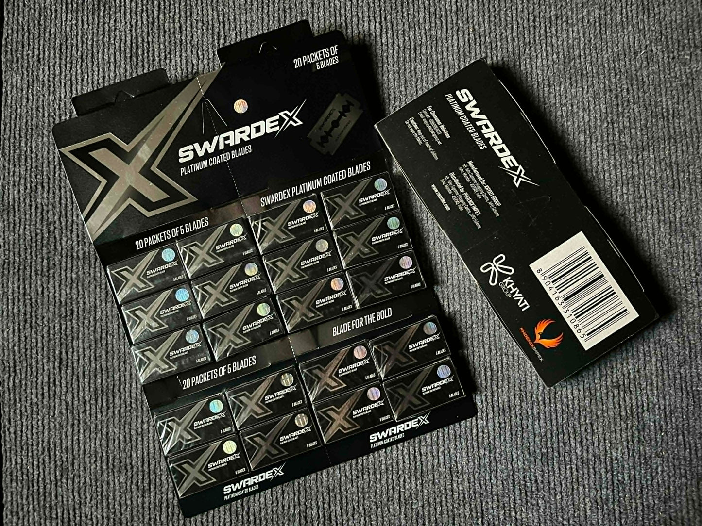 SWARDEX Doube Edge Platinum Steel Blade (Hanging Card)